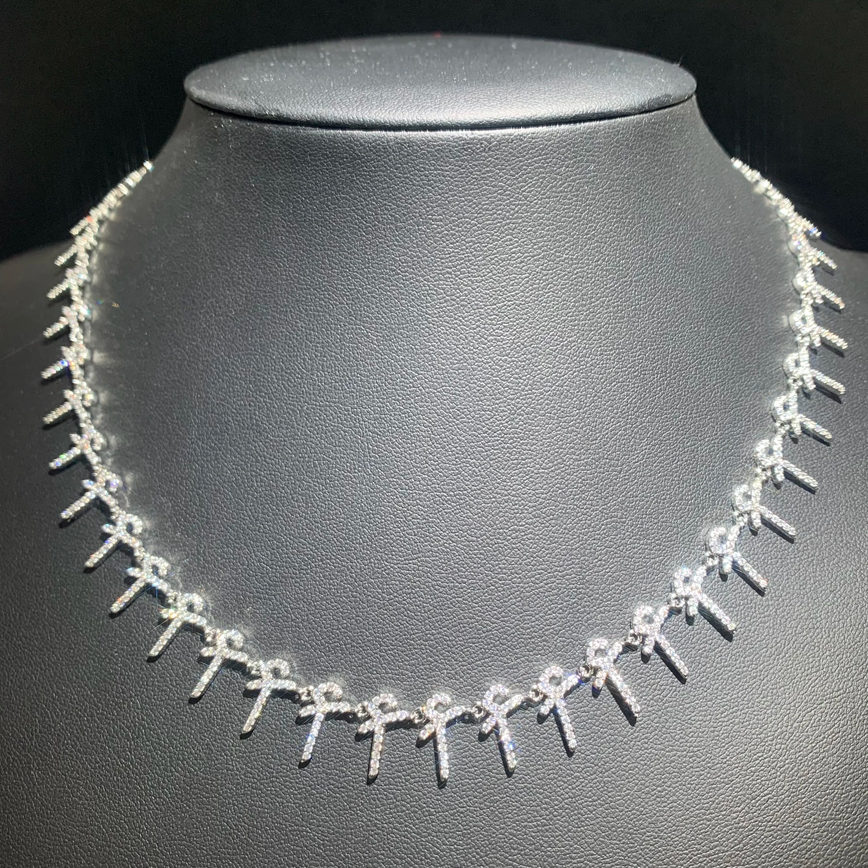 2024 New Arrived Arabic Letter Charm Choker Necklace Micro Paved 5A Cubic Zirconia Alphabet Jewelry